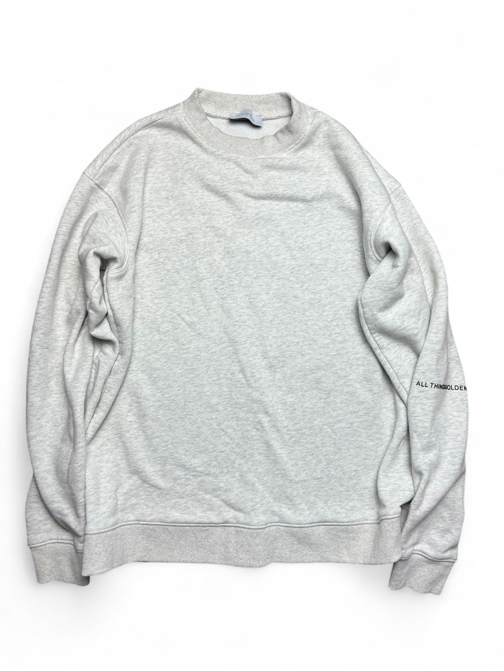 All Things Golden Heather Gray Crewneck Sweatshirt S Sleeve Logo